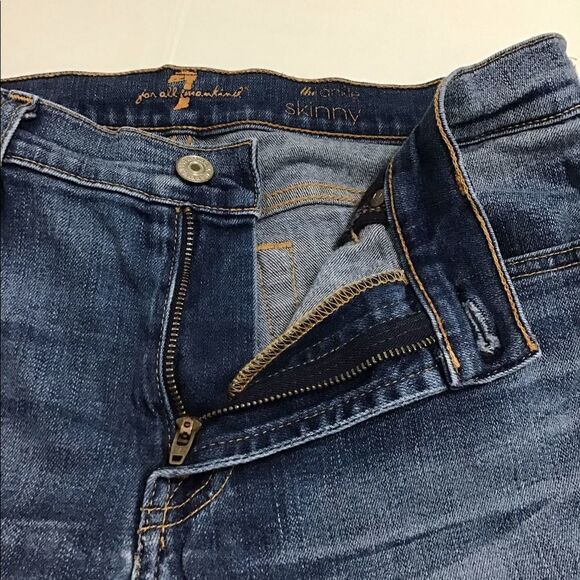 7 forĀ all mankindāThe Skinny Ankle Jeans Sizeā31 - Picture 10 of 16